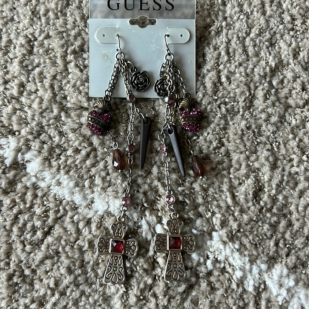 Guess dangly charms earrings